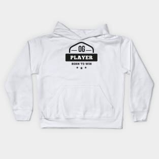 OG Player Born to Win Old School Vintage Gamer Kids Hoodie